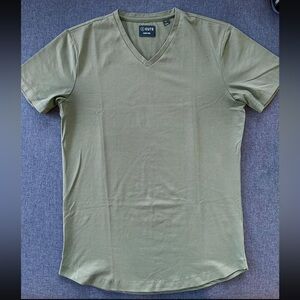 Cuts Men's Olive Green V-Neck Shirt